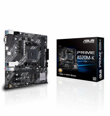 ASUS PRIME A520M-K | Socket AM4 | AMD A520M-K | 2xDDR4 | Micro-ATX | Moederbord