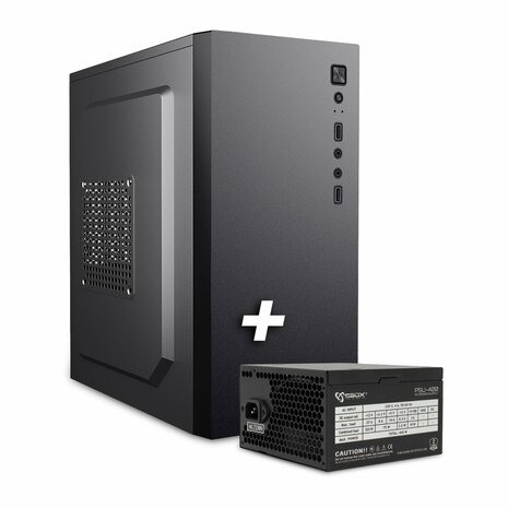 SBOX PCC-12 | Micro-ATX PC Case | Inclusief 500W PSU | USB 3.0 | Behuizing