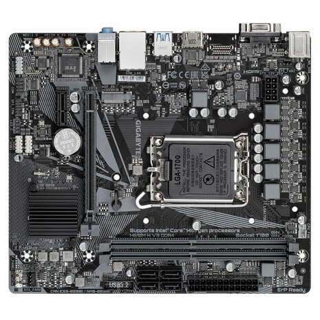 GIGABYTE H610M H V3 DDR4 | Socket LGA 1700 | Intel H610 Express | 2xDDR4 | Micro ATX | Moederbord