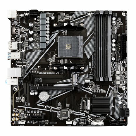 Gigabyte A520M DS3H V2 | Socket AM4 | AMD A520 | 4xDDR4 | Micro ATX | Moederbord