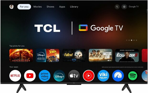 TCL 50P71K | 50" 4K Ultra HD QLED Smart TV | Google TV | Dolby Vision | 60Hz (2025) | OPEN BOX