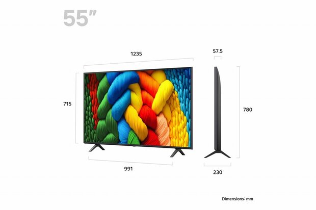 LG NANO80 AI | 55″ 4K Ultra HD NanoCell Smart TV | webOS | HDR10 | 60Hz