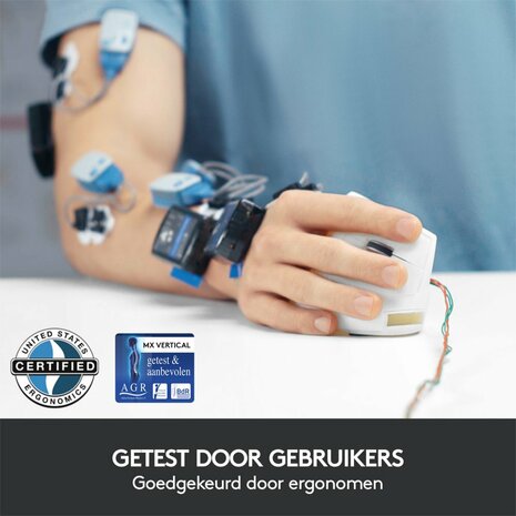 Logitech MX Vertical | Draadloze Ergonomische Muis | Rechtshandig | RF + Bluetooth + USB-C | 4000 DPI suggestie | Grafiet | RETURNED