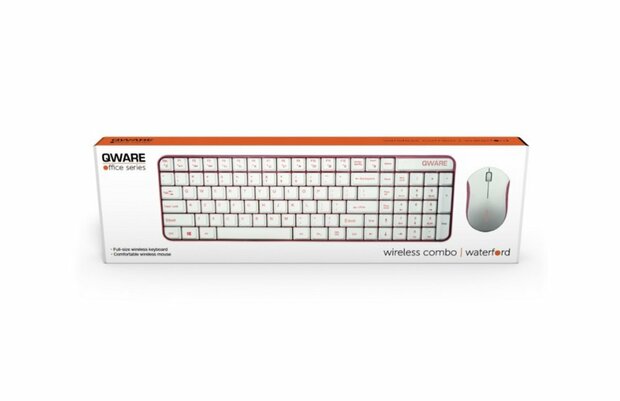 QWARE Wireless Waterford Toetsenbord + Muis Roze