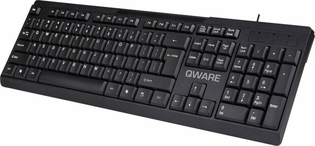 QWARE Wired Keyboard Liverpool Zwart