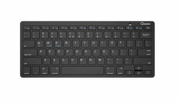 QWARE Wireless keyboard Woodstock Zwart
