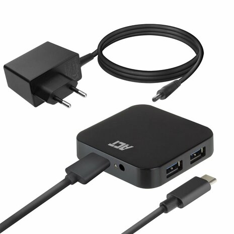 ACT AC6410 | USB 3.2 Gen 2 Hub | Type-C | 5 Gbit/s | Zwart