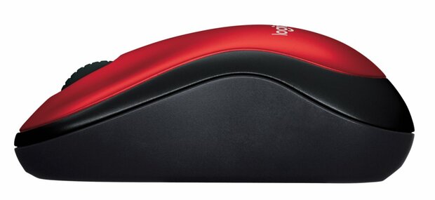 Logitech M185 | Draadloze Muis | Links- en Rechtshandig | RF | 1000 DPI | Zwart/Rood