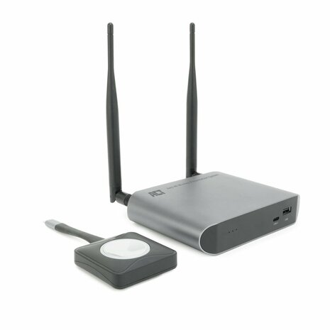 ACT Aero 4K Draadloos Presentatiesysteem (AC7960) | 4K (3840x2160) | USB-C | HDMI | Plug and Play | Multi User | Split Screen