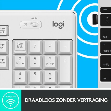 Logitech MK295 toetsenbord RF Draadloos QWERTY US International Wit