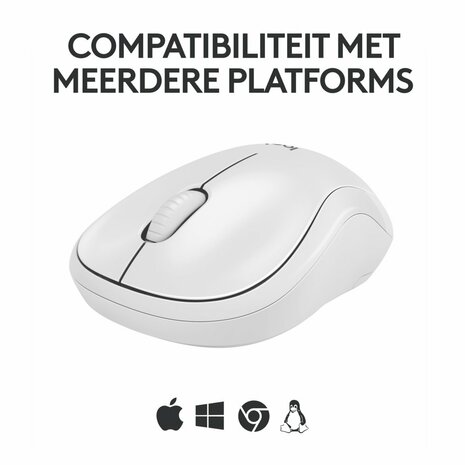 Logitech M240 | Draadloze Bluetooth Muis | Ambidextrous | Compact Reisformaat | Wit