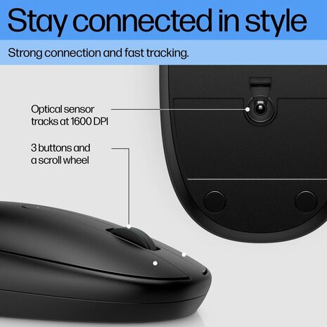 HP 245 Bluetooth Muis | Bluetooth 5.1 | 1600 DPI | Zwart