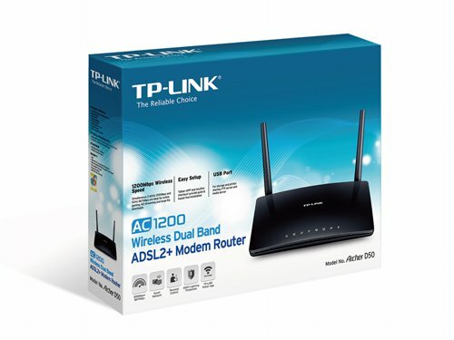 TP-LINK Archer D50 Dual-band (2.4 GHz / 5 GHz) Fast Ethernet Zwart