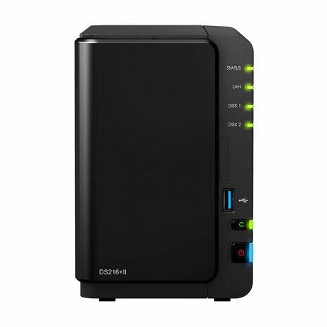 Synology DS216+II NAS Desktop Ethernet LAN Zwart data-opslag-server