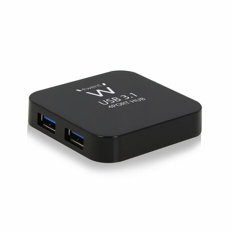 Ewent EW1134 USB 3.1 (3.1 Gen 2) Type-A 5000Mbit/s Zwart hub & concentrator