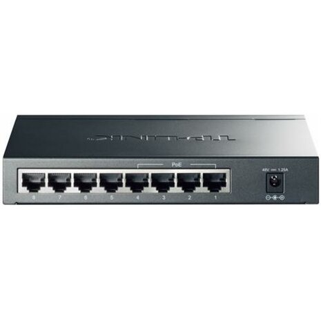 TP-LINK TL-SG1008P Gigabit Ethernet (10/100/1000) Power over Ethernet (PoE) Grijs