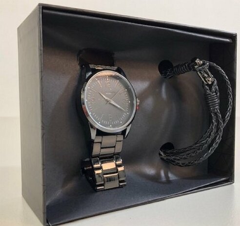 Enzo Tempo Milano heren horloge + armband set
