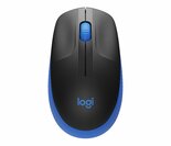 Logitech-M190-|-Ambidextrous-Draadloze-Muis-|-RF-Draadloos-|-1000-DPI-|-Zwart-Blauw