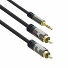 ACT-AC3605-|-3.5mm-naar-2x-RCA-Audiokabel-|-15-Meter-|-Stereo-|-Zwart