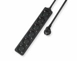 ACT-AC2460-|-Stekkerdoos-|-6-Stopcontacten-|-3-m-|-Binnen-|-Zwart
