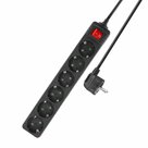 ACT-AC2465-|-Stekkerdoos-|-6-Stopcontacten-|-3-m-|-Binnen-|-Zwart