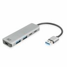 ACT-AC6125-|-USB-3.2-Gen-1-(3.1-Gen-1)-Type-A-Interface-Hub-|-5000-Mbit-s-|-Grijs