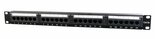Gembird-Patchpanel-|-24-poorts-Cat5e-|-Inclusief-kabelorganizer-|-19-Rackmount-|-Zwart