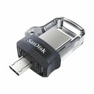 Hama-173385-USB-flash-drive-64-GB-USB-Type-A-Micro-USB-Zwart-Transparant